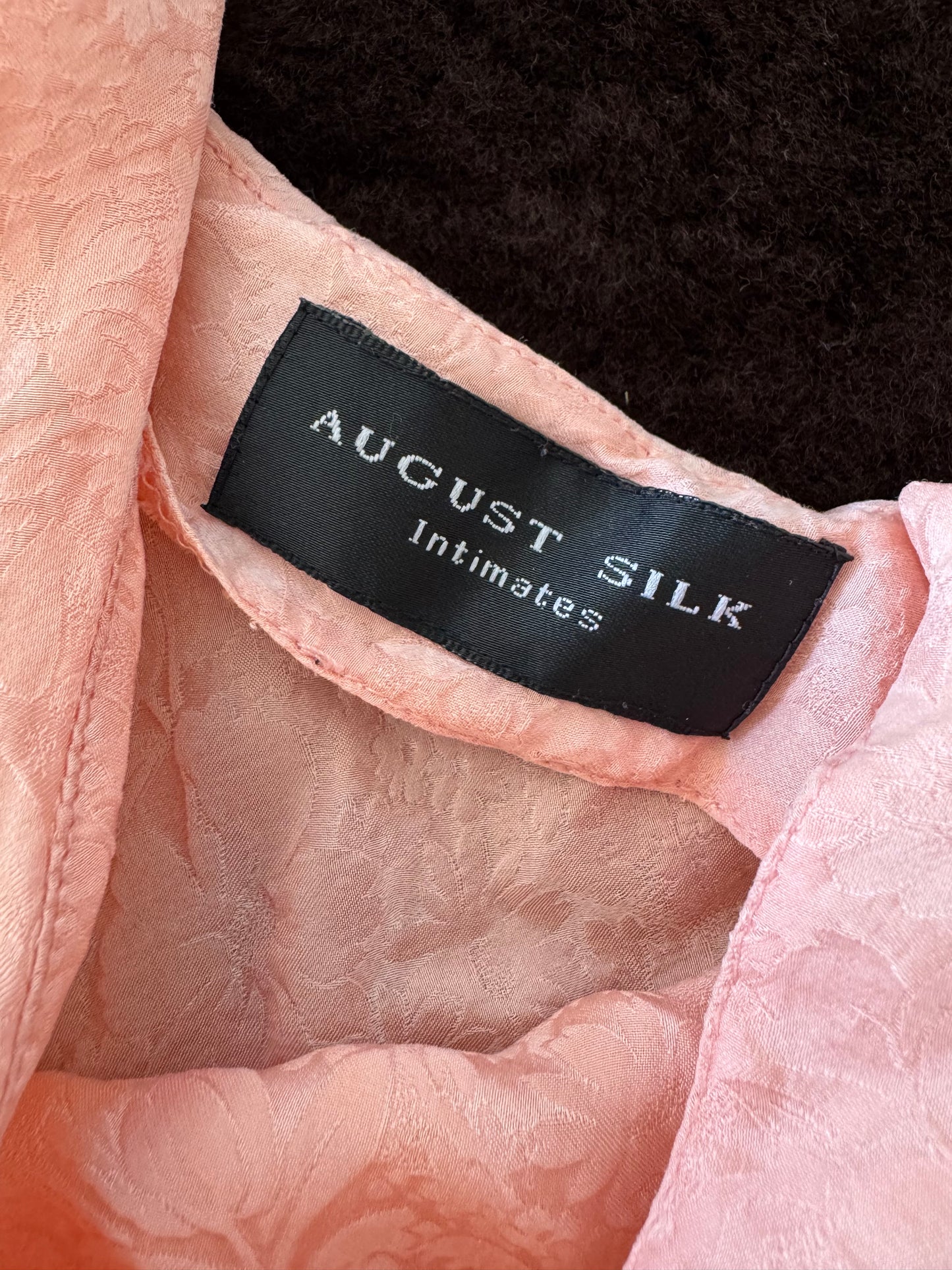 August Silk Slip Dress in Pink
