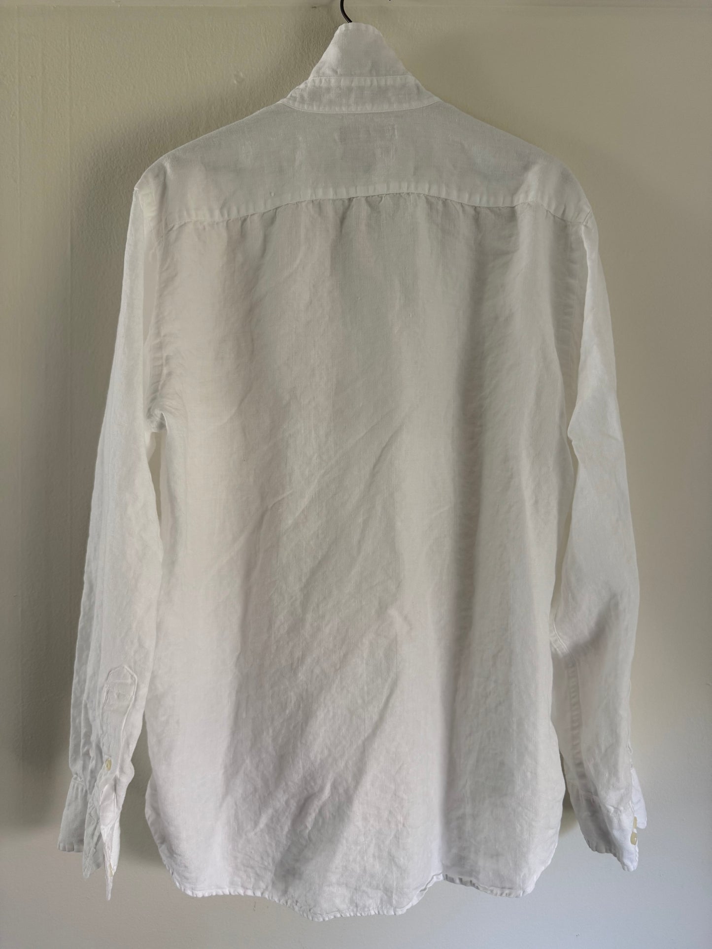 Murano Linen Button Down Shirt in White