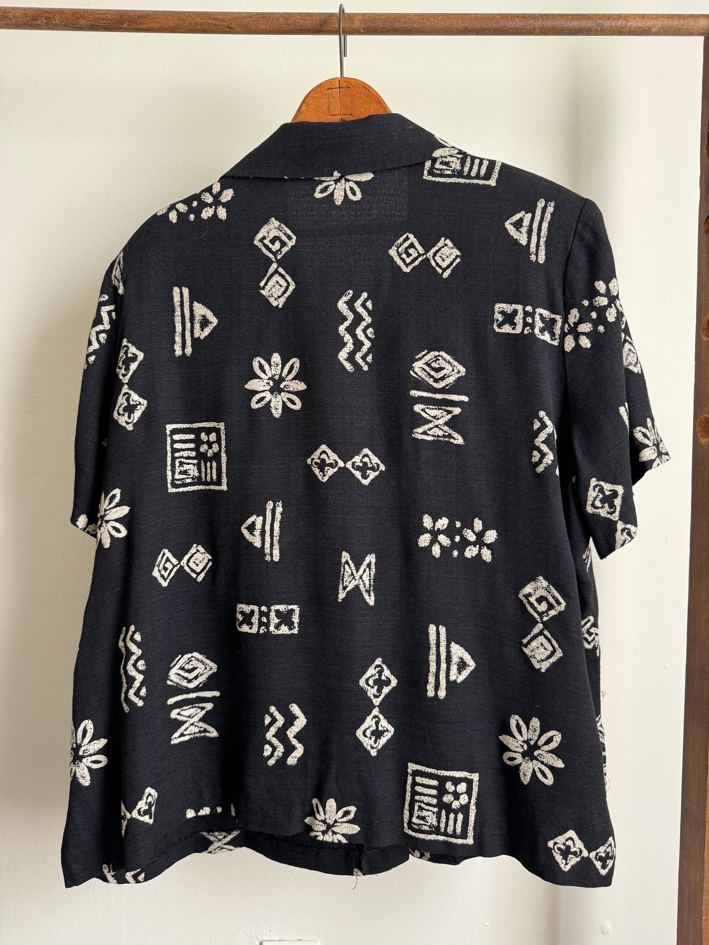 Vintage Another Thyme Button Down Blouse in Black