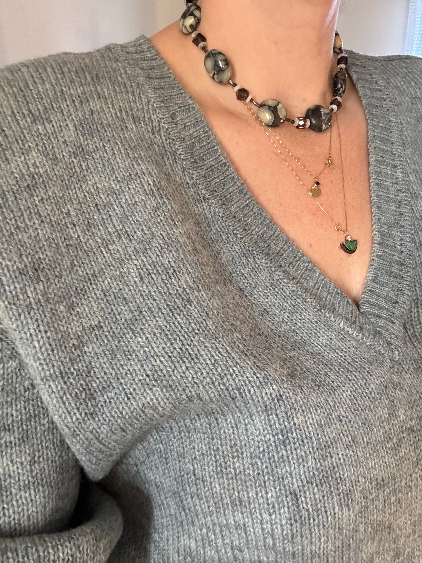 Speckled Stone Necklace