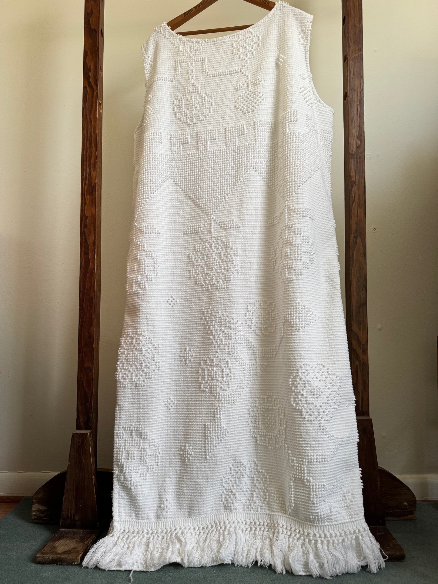 Vintage Memory Wear Blanket Dress in White