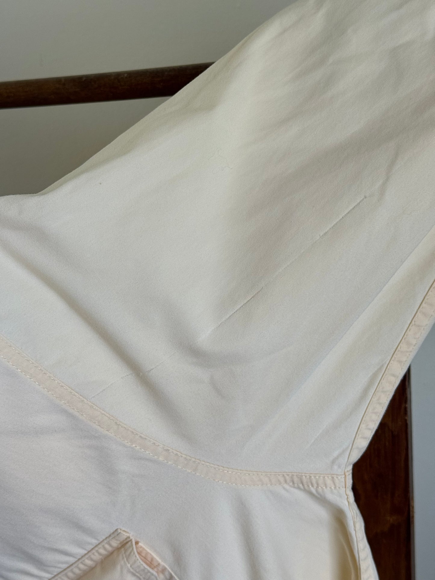 Vintage Basic Edition Patch Pocket Button Down Shirt in Butter