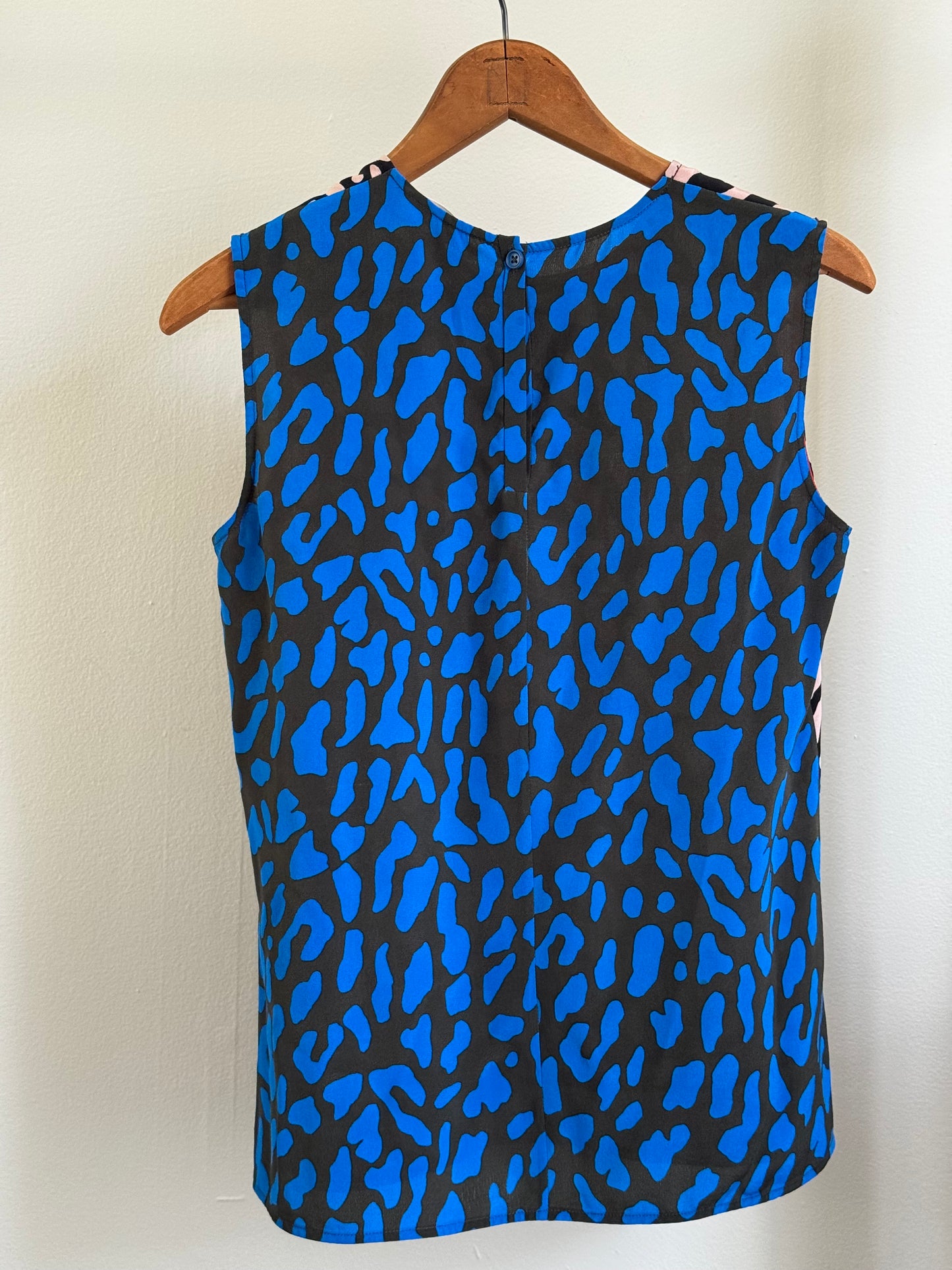 Reclaimed Diane Von Furstenberg Silk Animal Print Tank