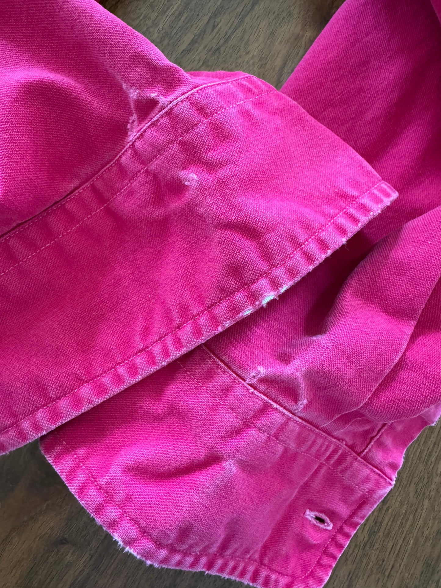 Vintage LandsEnd Cotton Button Down Shirt in Magenta