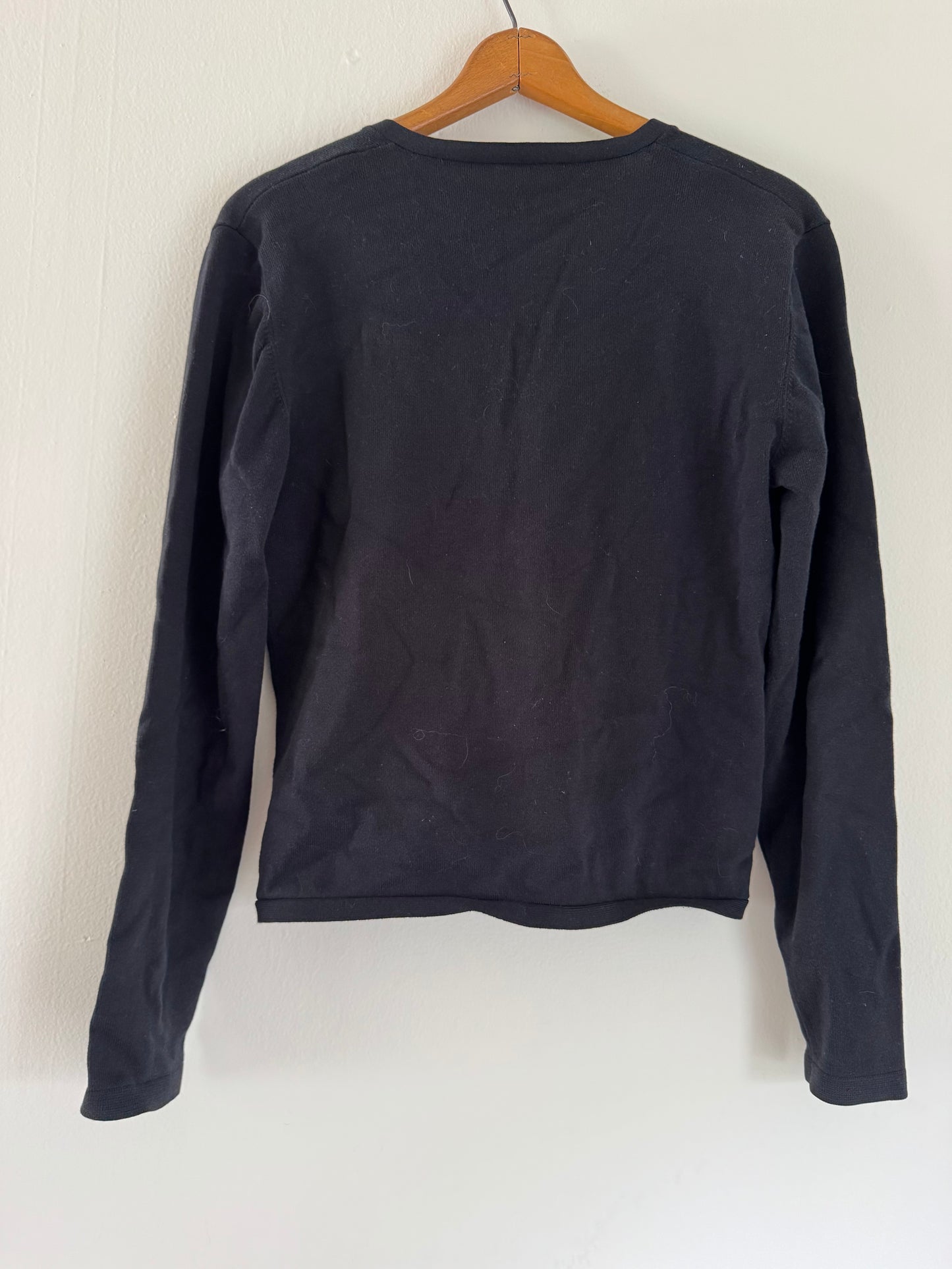 Autumn Cashmere Cotton Cardigan in Black