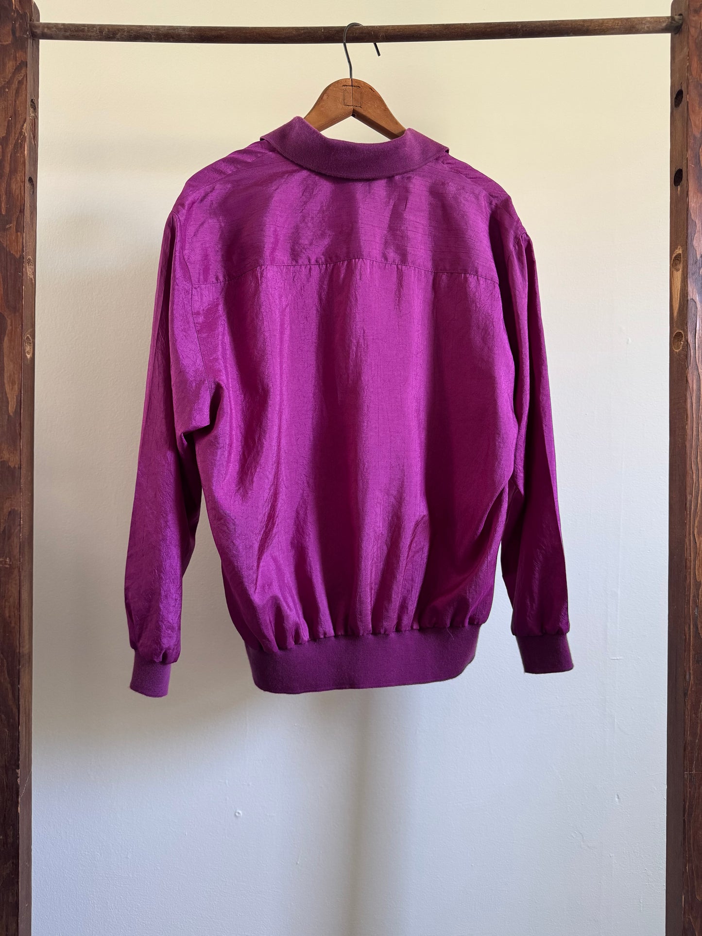 Vintage Pullover Windbreaker Top in Purple