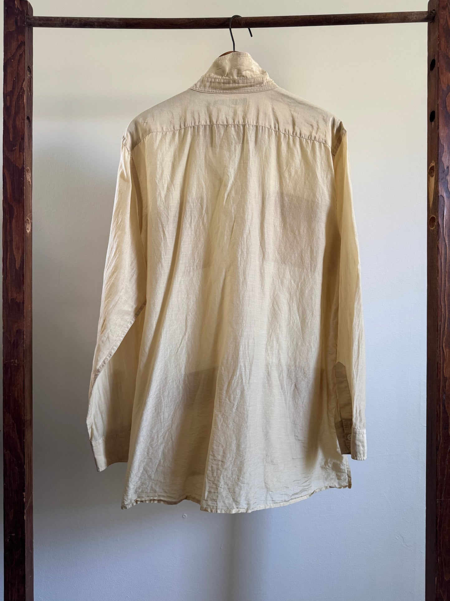 Reclaimed Ralph Lauren Cotton/Silk Safari Button Down in Sand