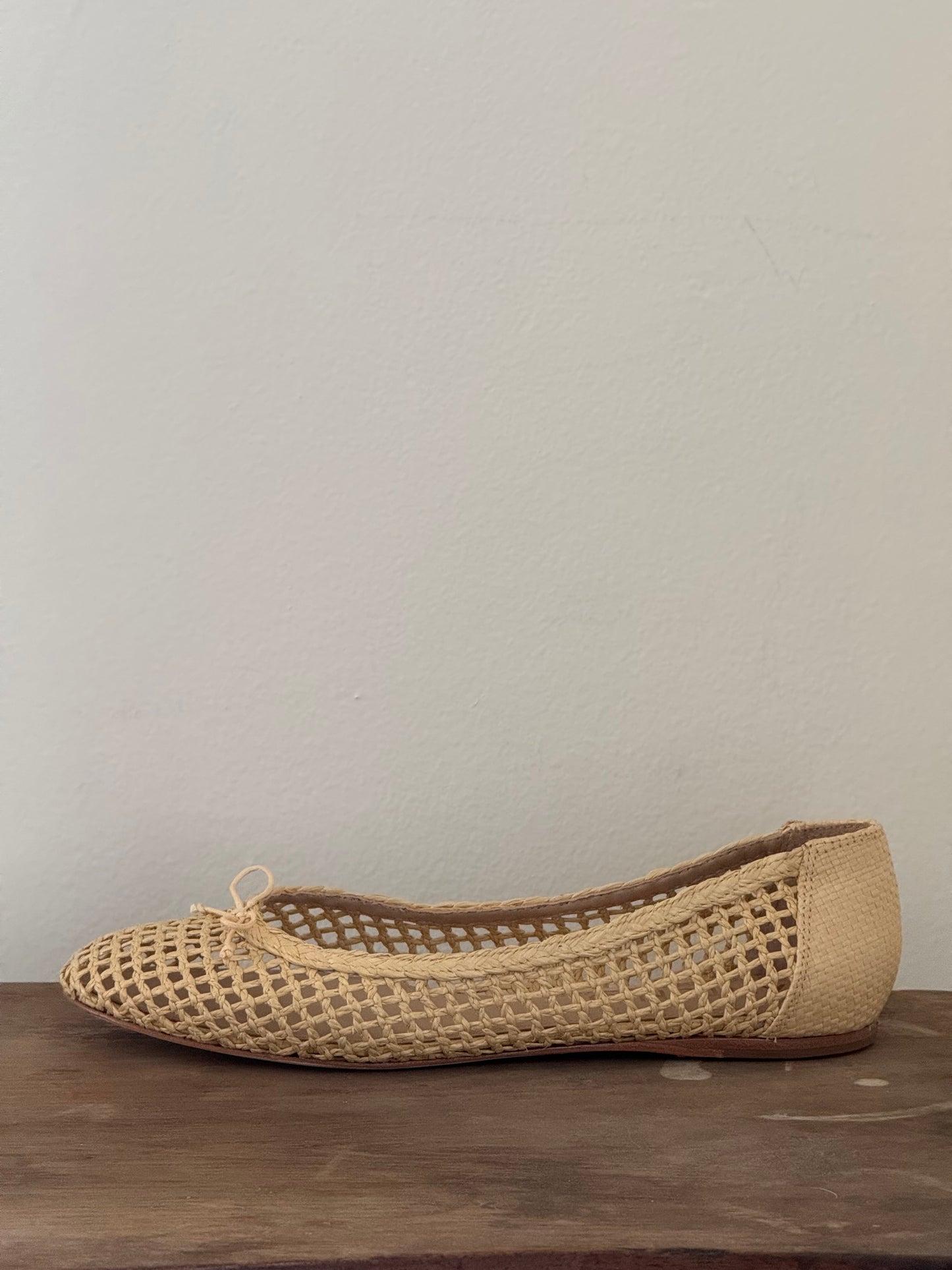 Reclaimed Antonio Straw Ballet Flats