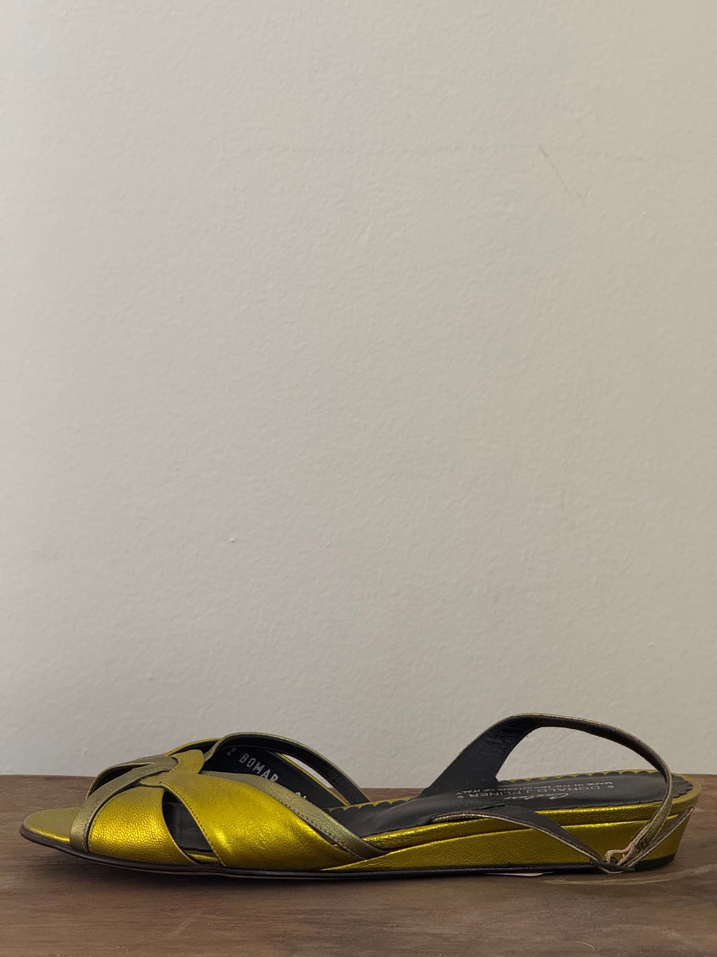 Reclaimed Donald J. Pliner Sandals in Chartreuse