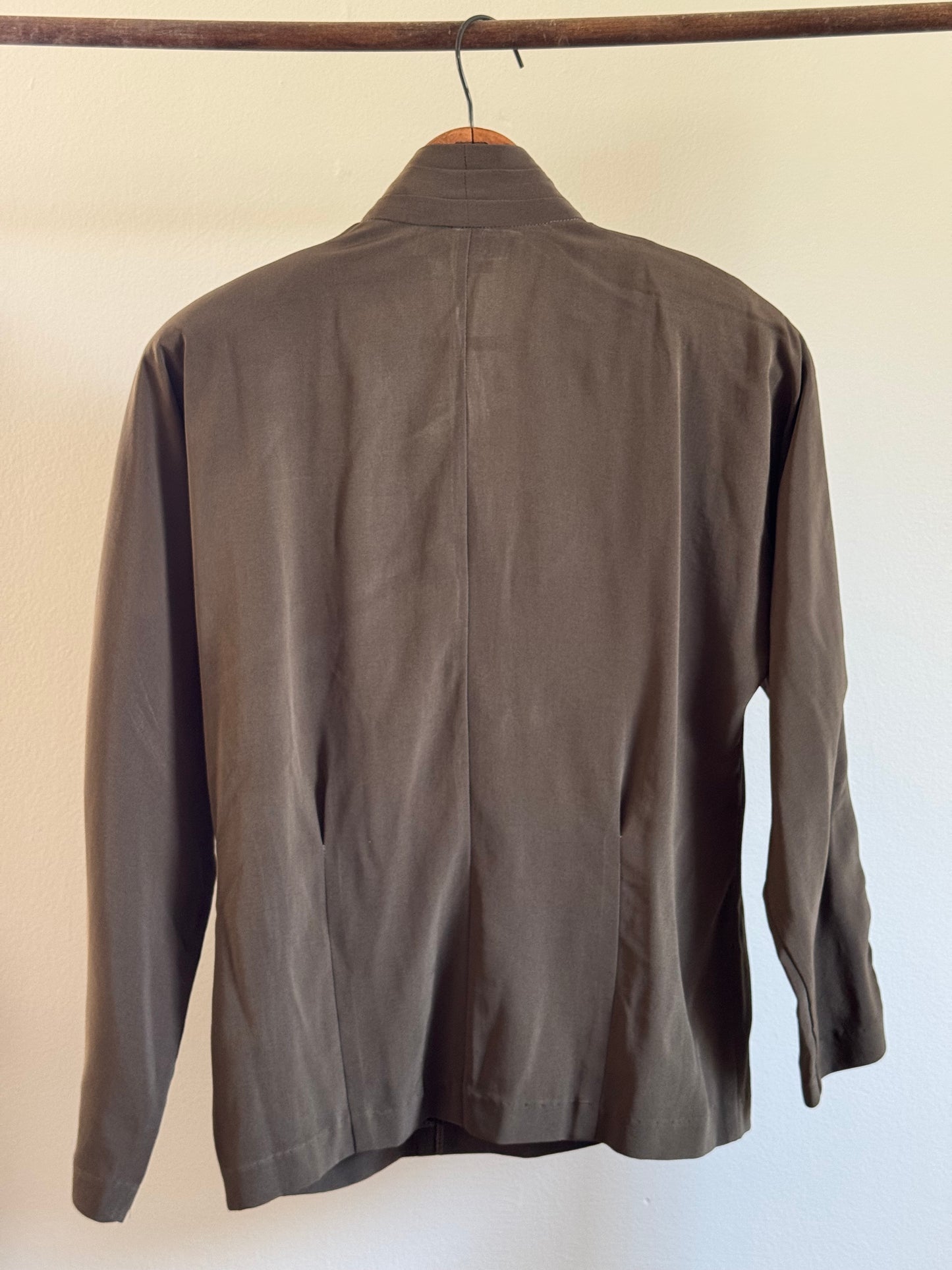 Vintage Zetta Silk Blouse in Olive