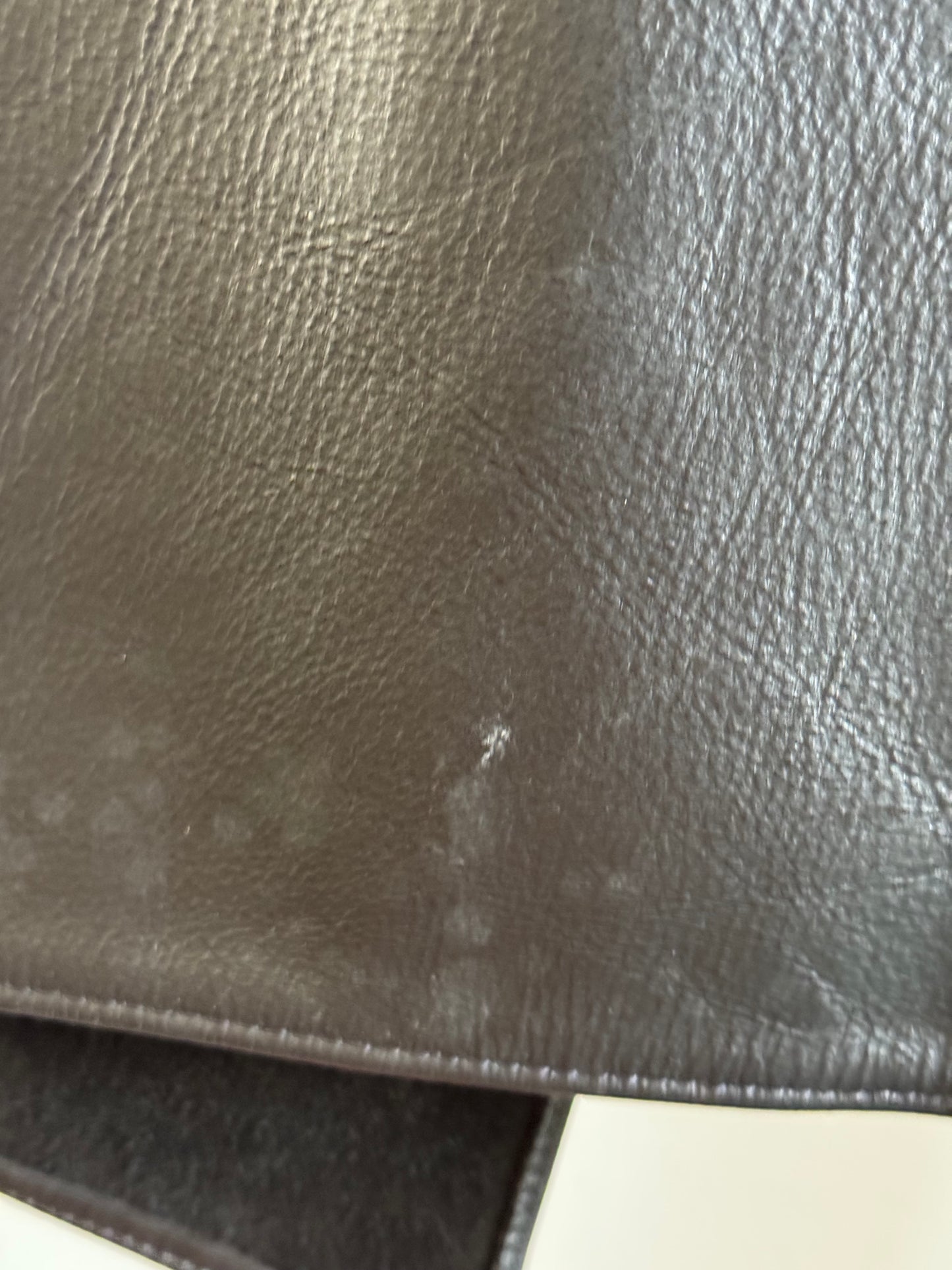 Vintage Leather Minimal Leather Vest in Black