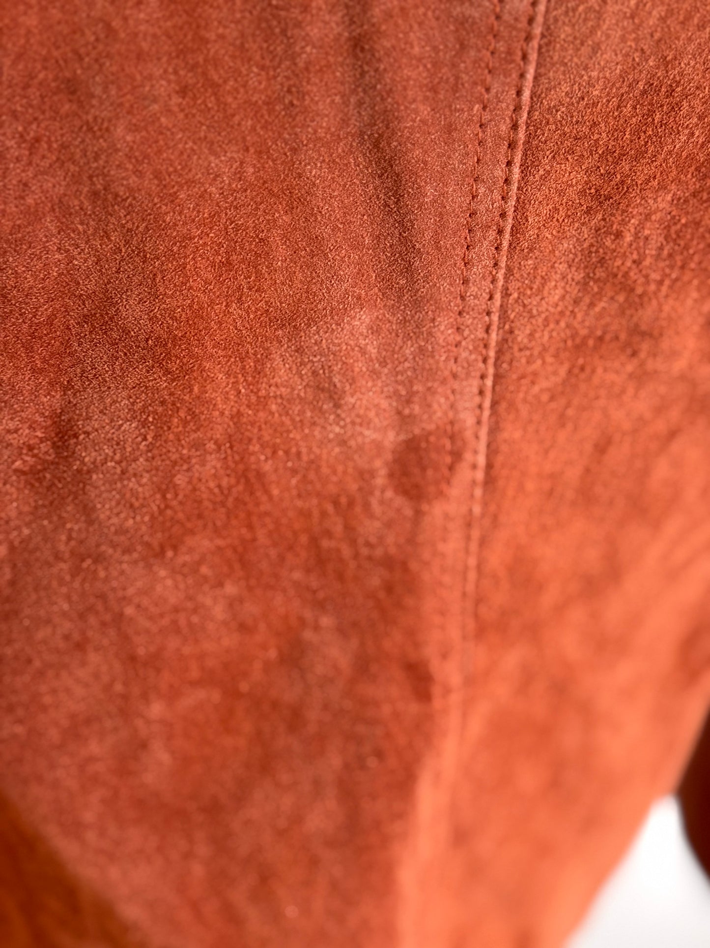 Reclaimed Suede Shirt Jacket in Rust