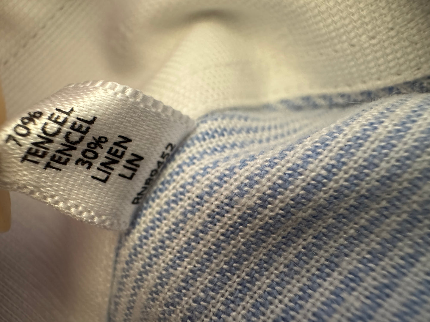 Lorenzo Uomo Tencel/Linen Button Down Stripe Shirt