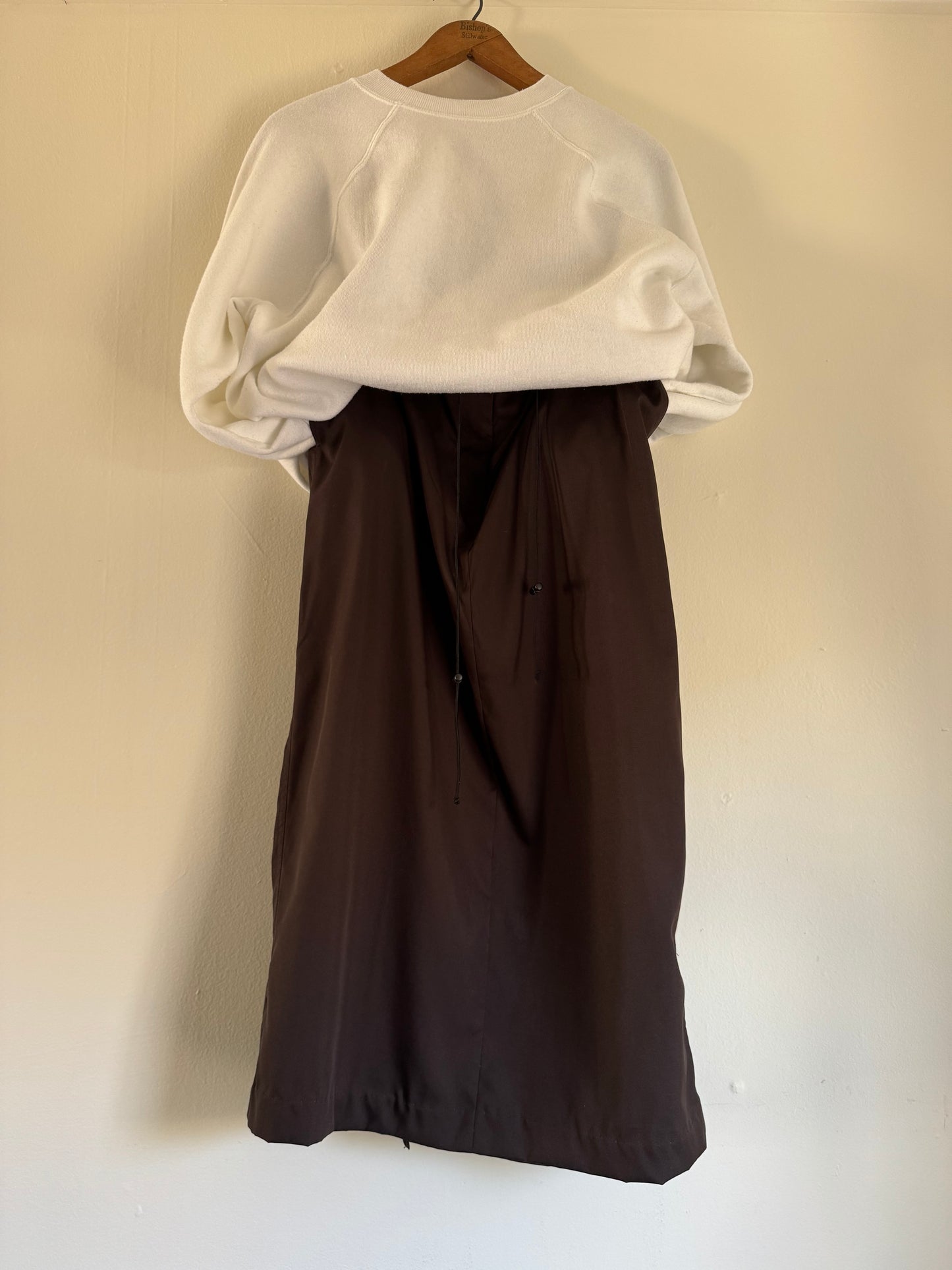 Chico's Design Long Straight Technical Skirt in Chocolate