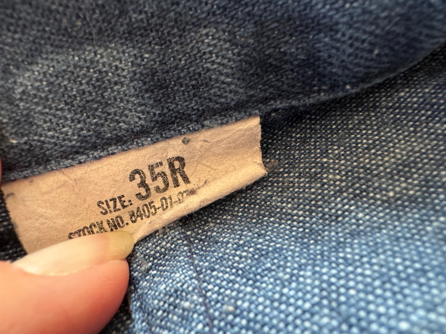 Vintage Denim Sailor Pants in Dark Blue