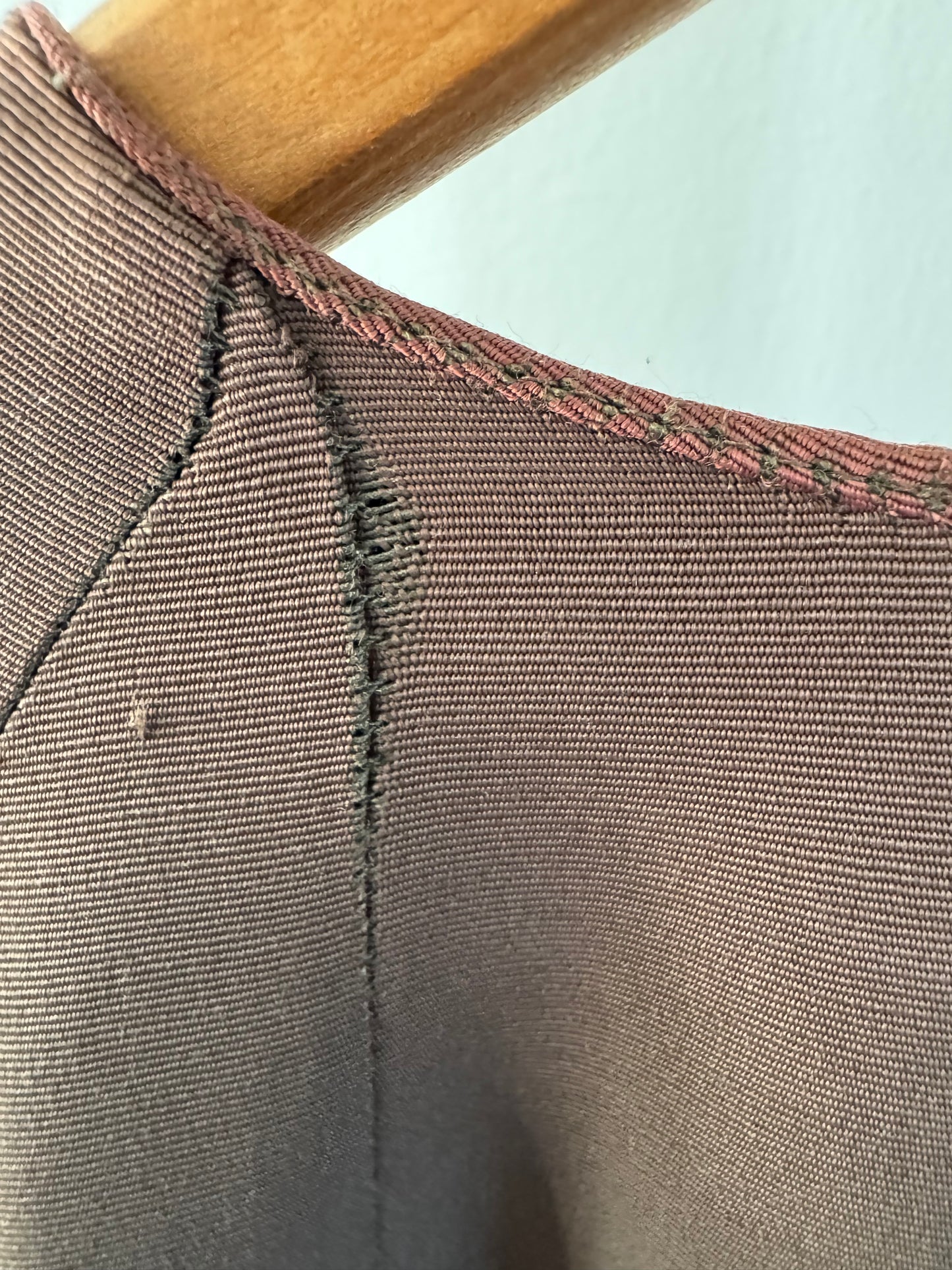 Vintage Studio I Brass Studded Dress Coat in Olive Brown