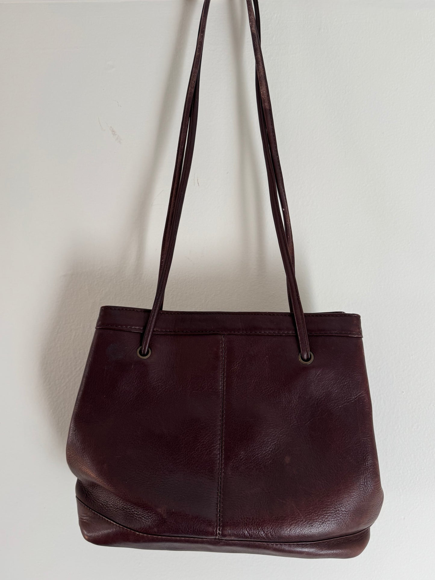 La Donne Leather Handbag in Dark Chocolate