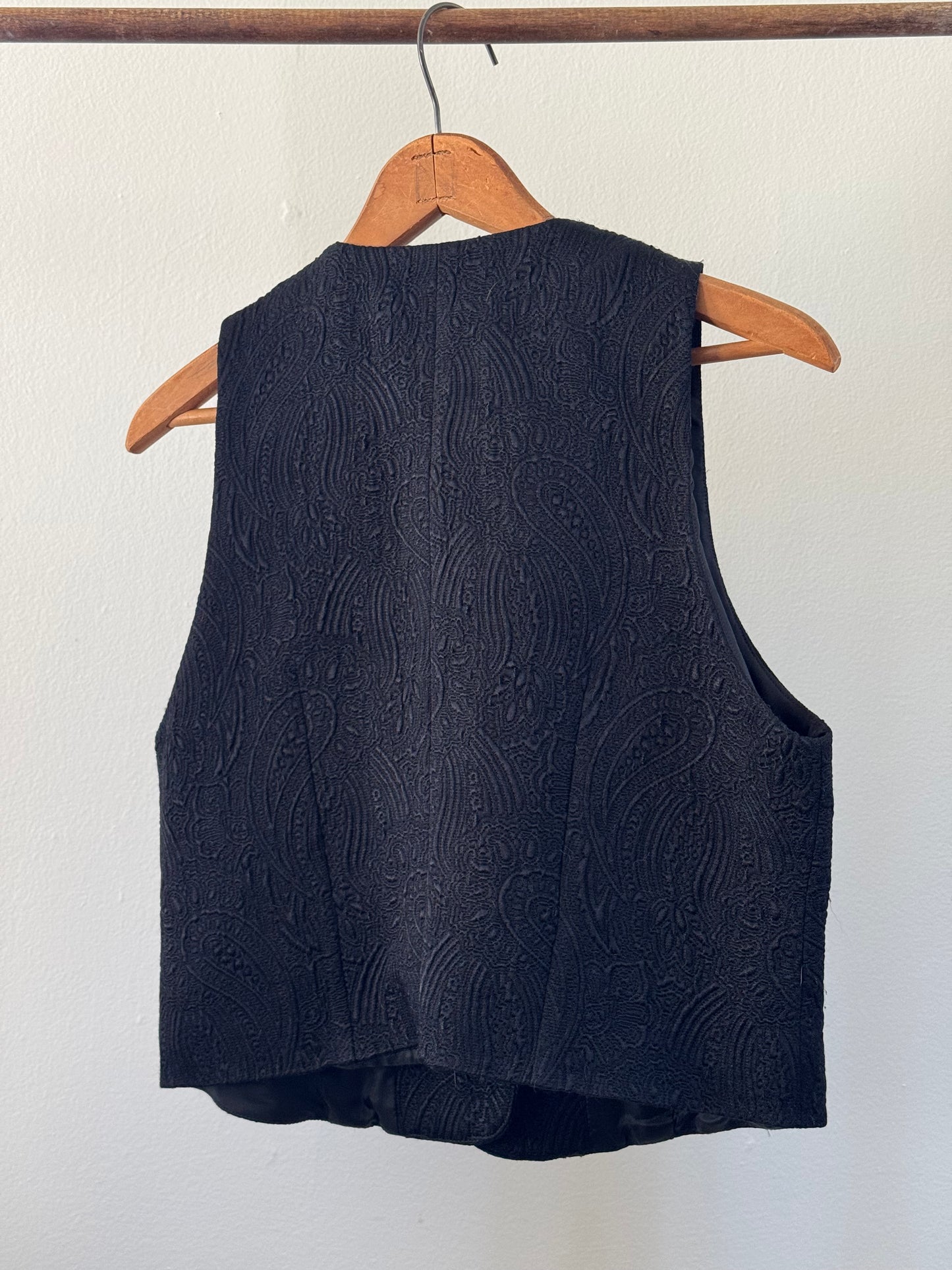 Vintage Limited Embroidered Vest in Black