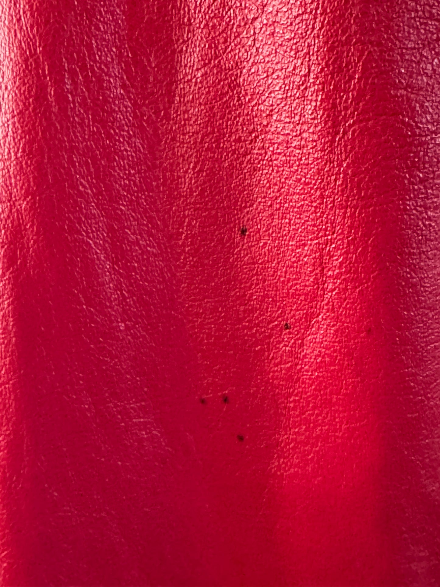 Vintage Chia Leather Mini Skirt in Red