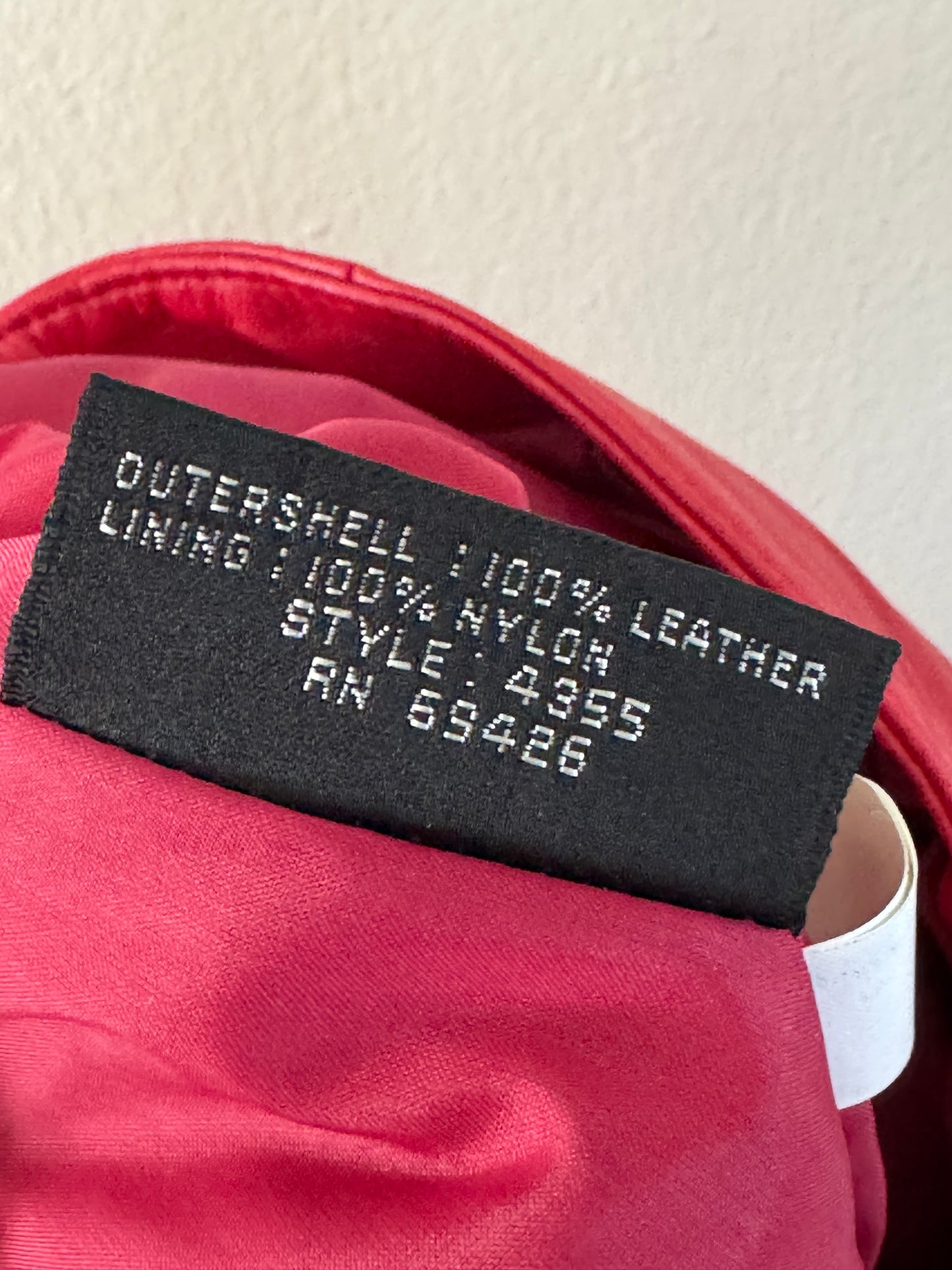 Vintage Chia Leather Mini Skirt in Red