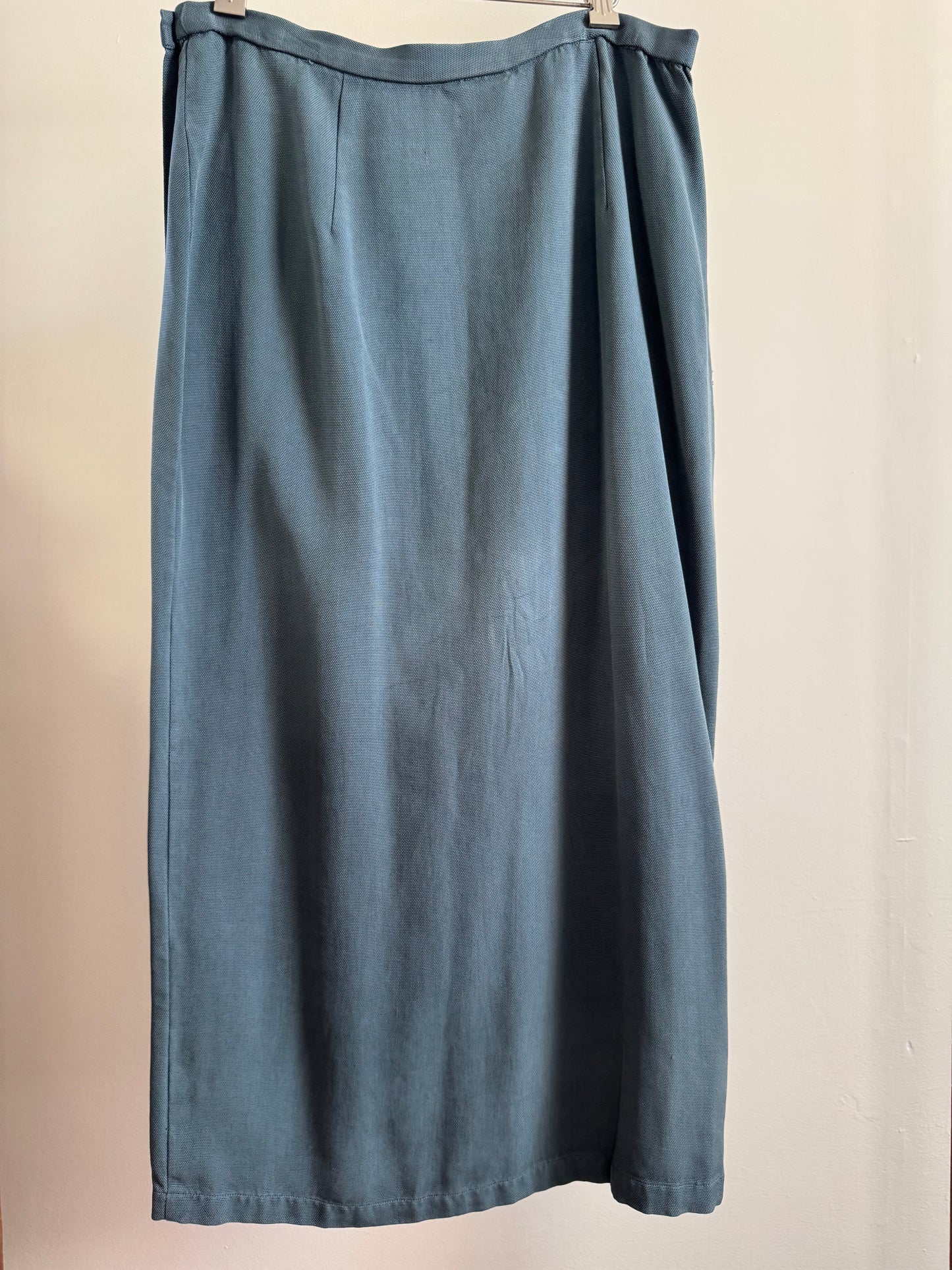 Reclaimed Eileen Fisher Silk Column Skirt in River Rock