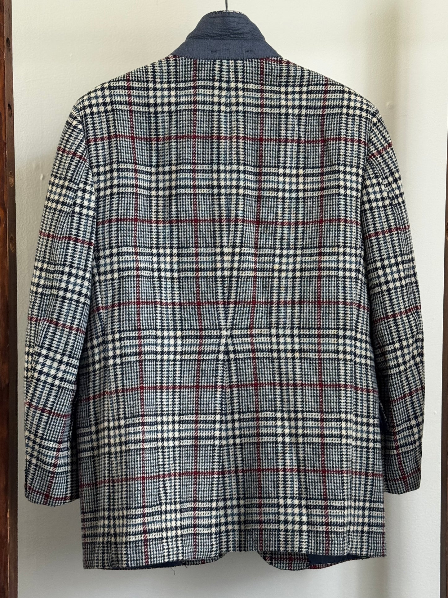 Vintage Griffon Wool Sport Coat in Blue/Cream/Burgundy