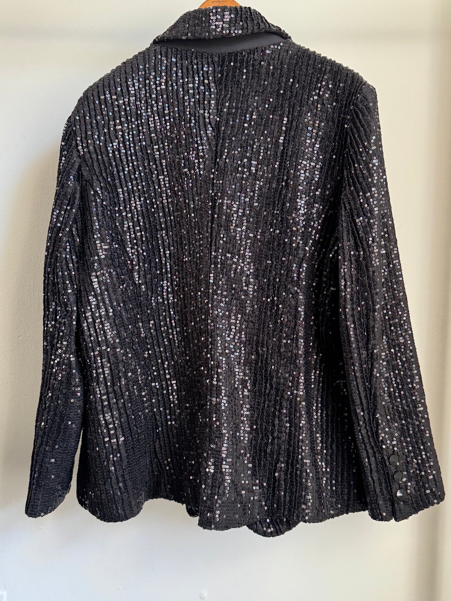Reclaimed Berek Sequin Jacket in Black