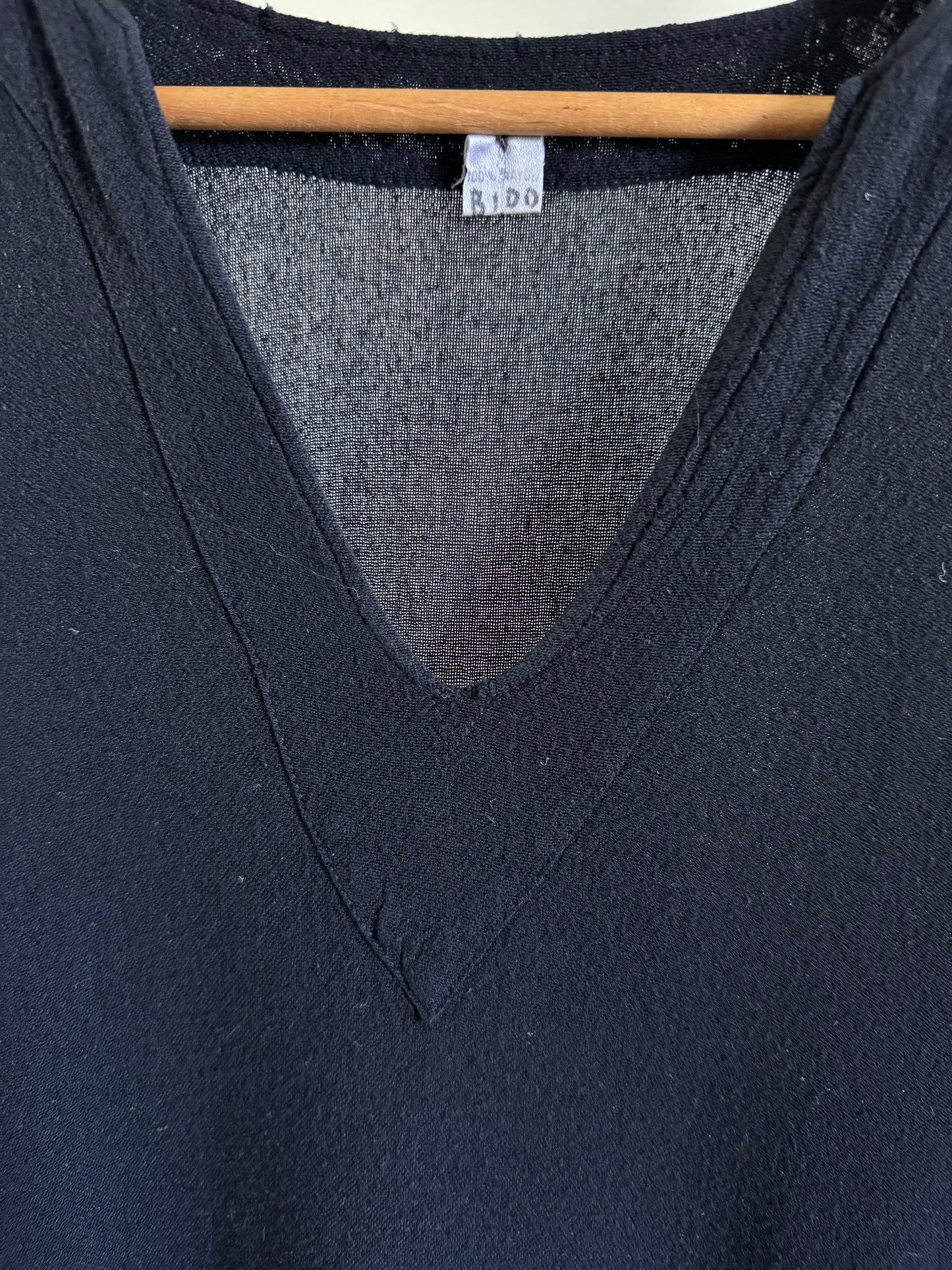 Vintage Rayon Over Sized Dress in Black