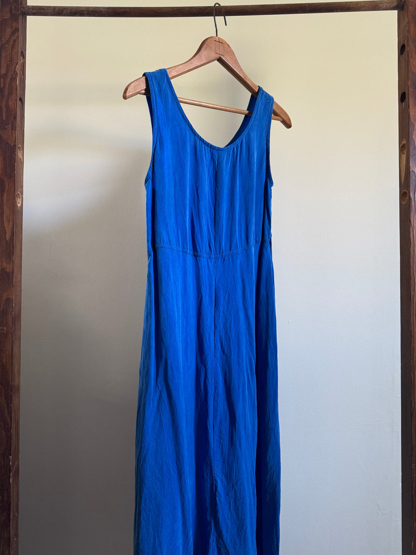 Vintage Rabbit Rabbit Rabbit Rayon Tank Dress in Electric Blue