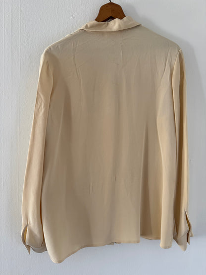 Talbots Pure Silk Button Down Shirt in Antique