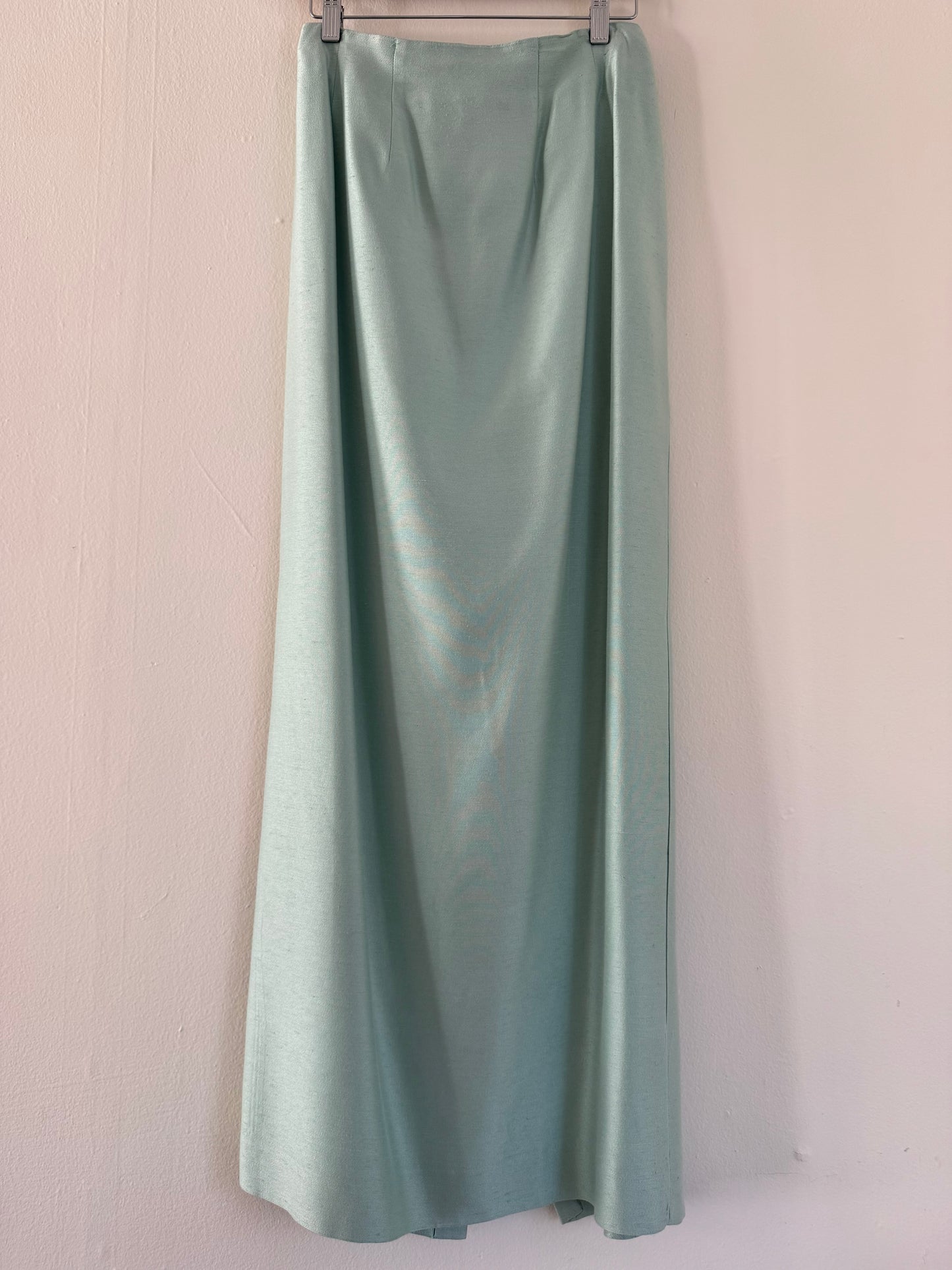 Vintage Long Column Skirt in Robin's Egg