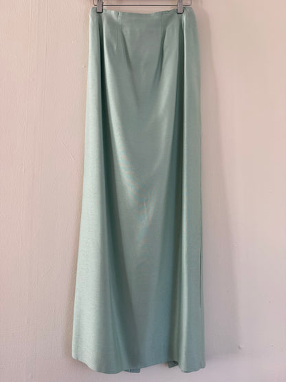 Vintage Long Column Skirt in Robin's Egg