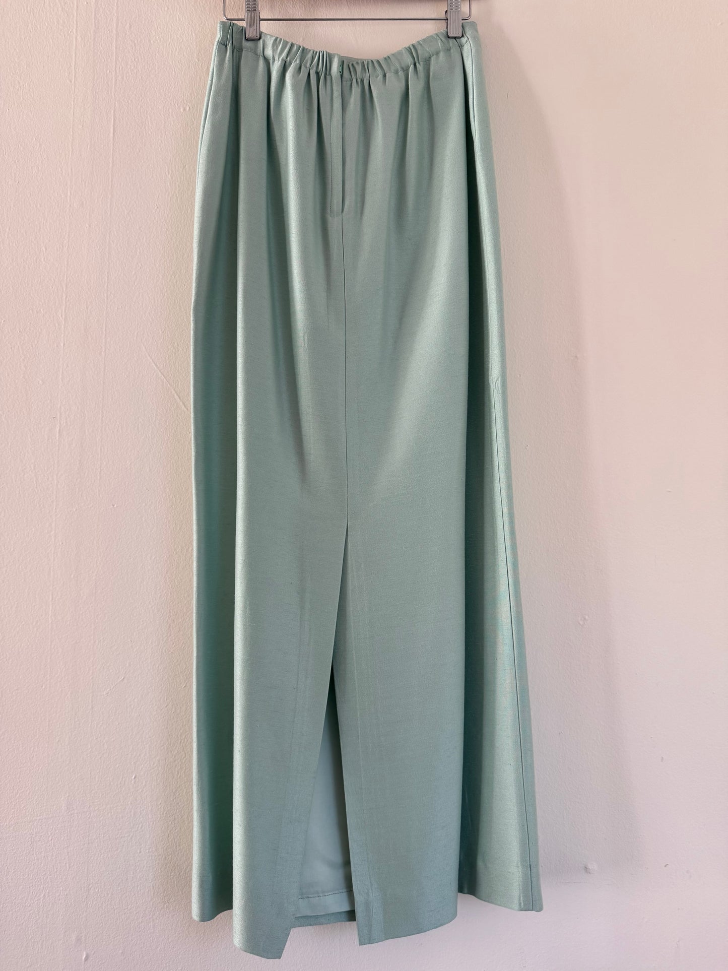 Vintage Long Column Skirt in Robin's Egg