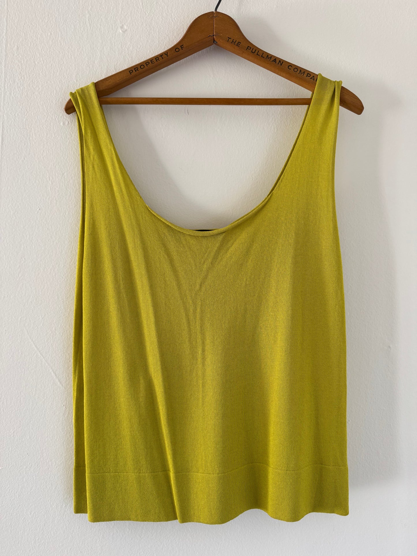 Vintage Miss Jackson's Knit Tank in Chartreuse