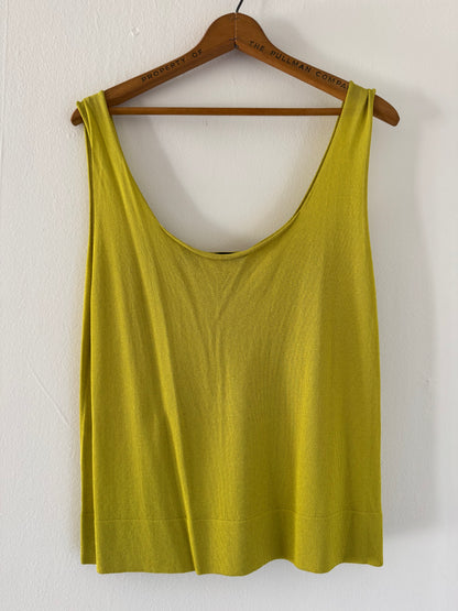 Vintage Miss Jackson's Knit Tank in Chartreuse