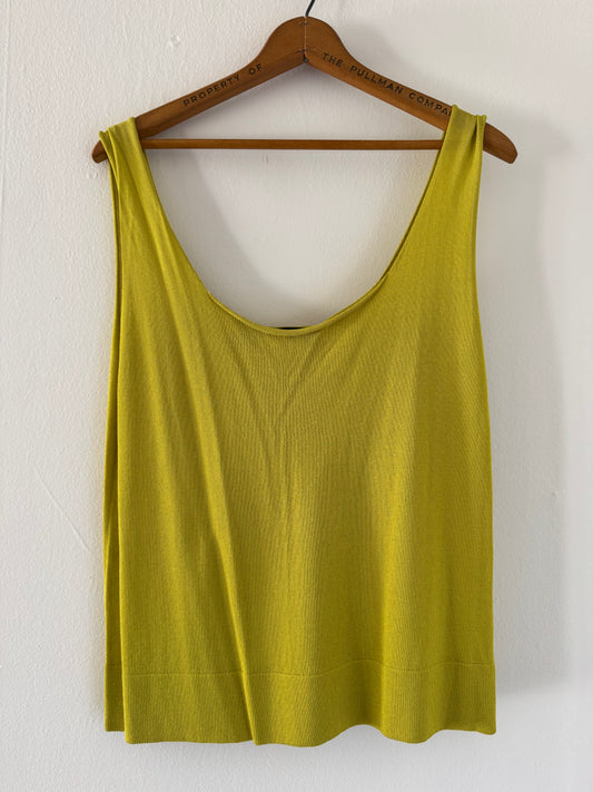 Vintage Miss Jackson's Knit Tank in Chartreuse