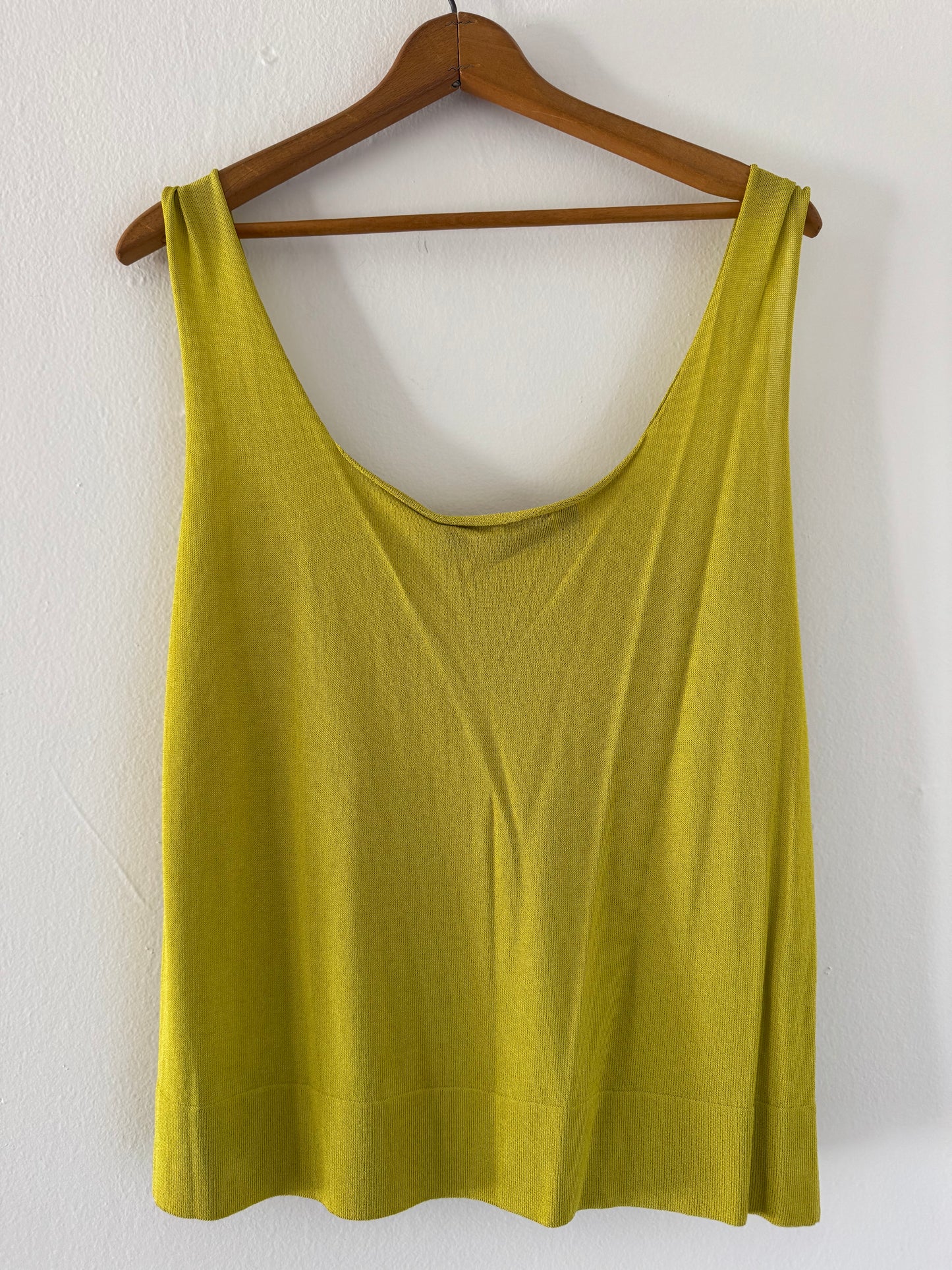 Vintage Miss Jackson's Knit Tank in Chartreuse
