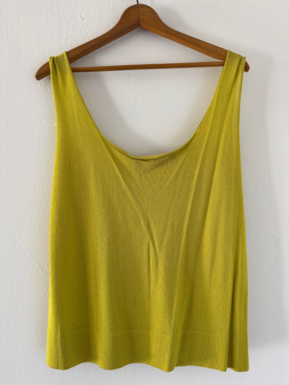 Vintage Miss Jackson's Knit Tank in Chartreuse