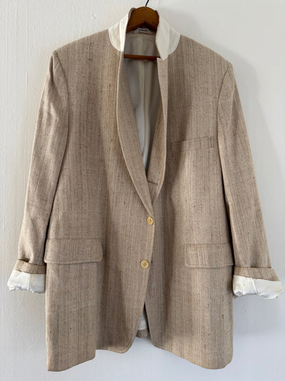 Vintage Harold's Silk Sport Coat in Straw