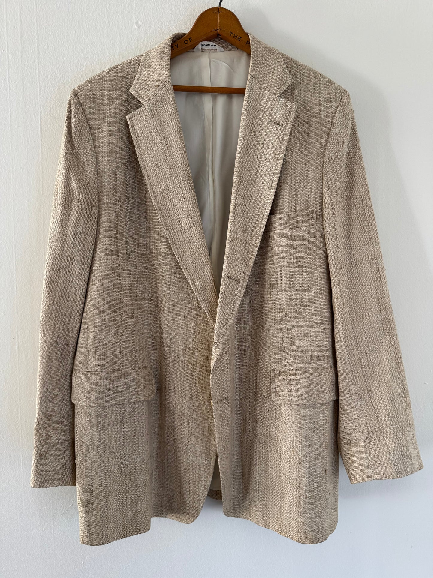 Vintage Harold's Silk Sport Coat in Straw