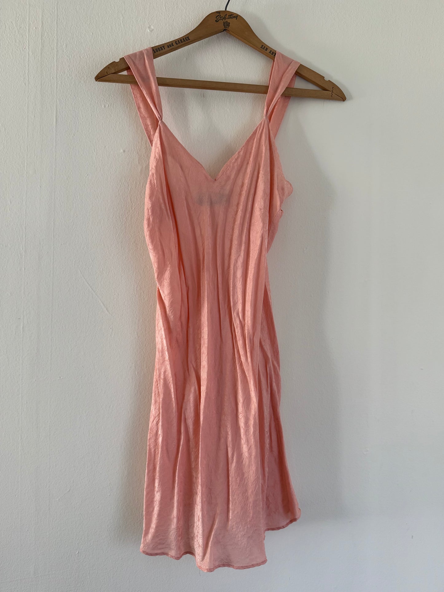 August Silk Slip Dress in Pink