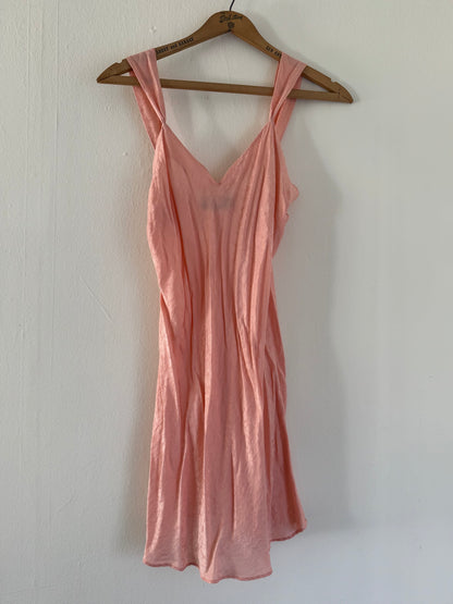 August Silk Slip Dress in Pink