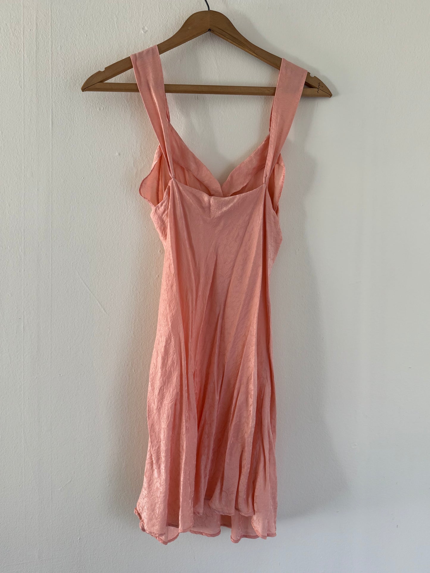 August Silk Slip Dress in Pink