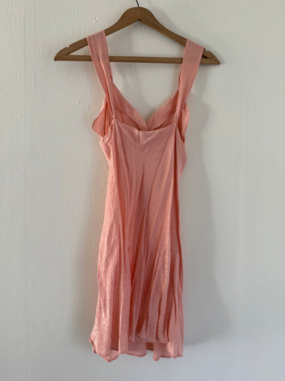 August Silk Slip Dress in Pink
