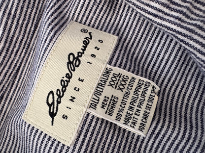 Eddie Bauer Cotton Railroad Stripe Button Down Shirt