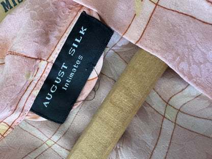 August Silk Robe in Pink