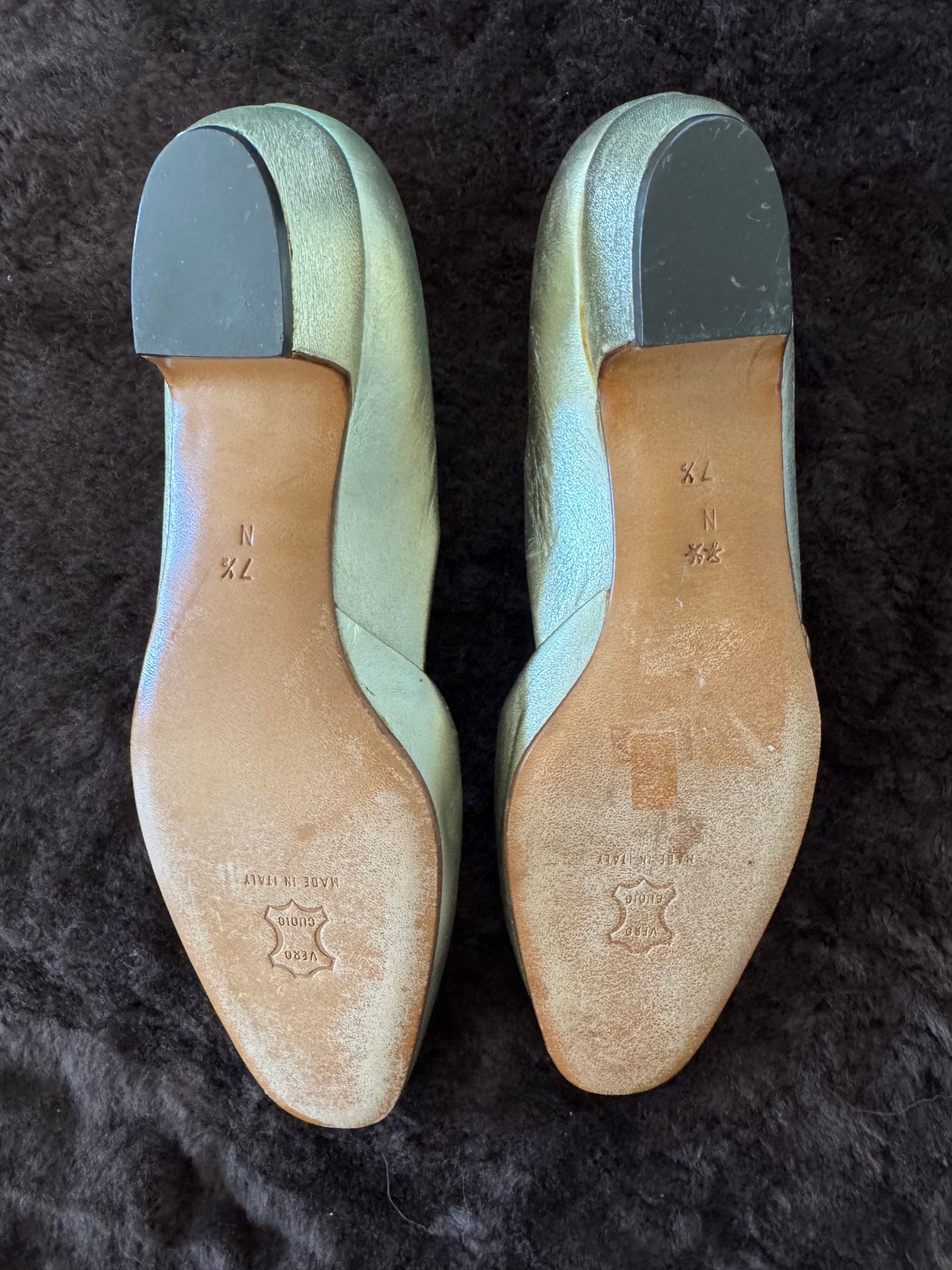 Vintage Ottorino Bossi Shoes in Gold