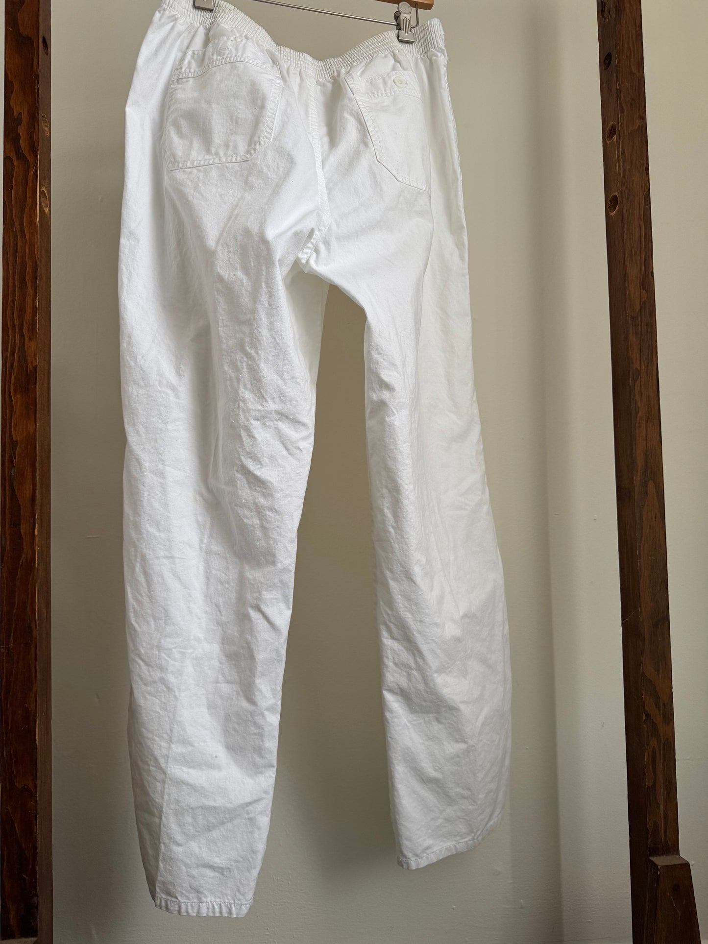 Reclaimed St. John's Bay Cotton Easy Pant in White