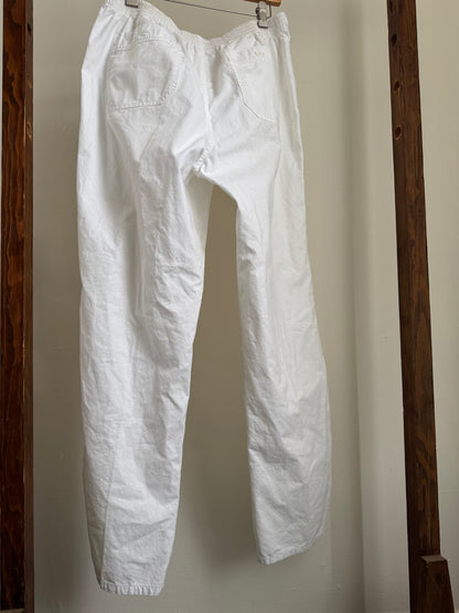 Reclaimed St. John's Bay Cotton Easy Pant in White