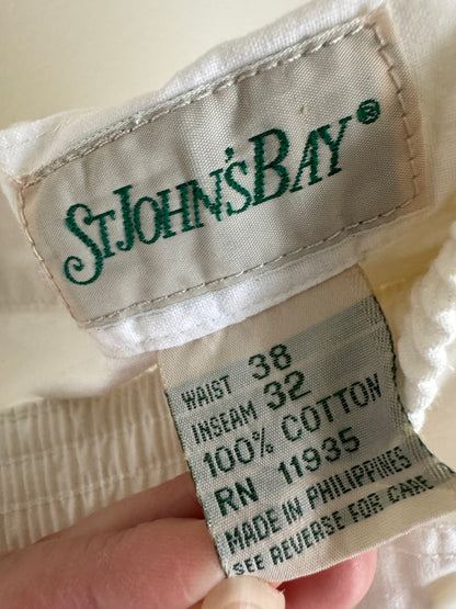 Reclaimed St. John's Bay Cotton Easy Pant in White